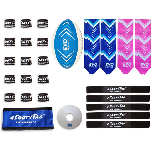 Rugby Tag Kit - Blue/Pink - 20 Player