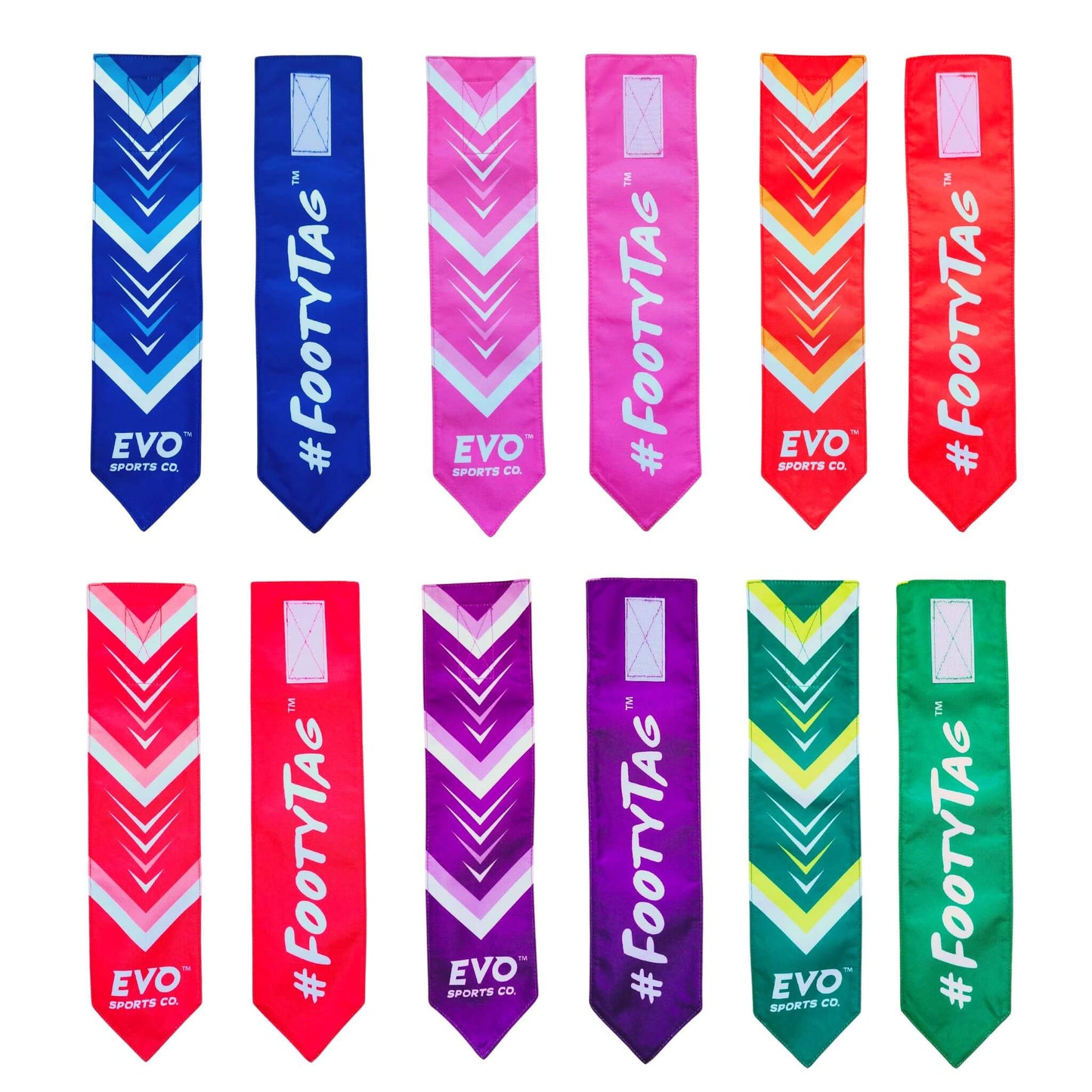Rugby League Tags - Green - Pair
