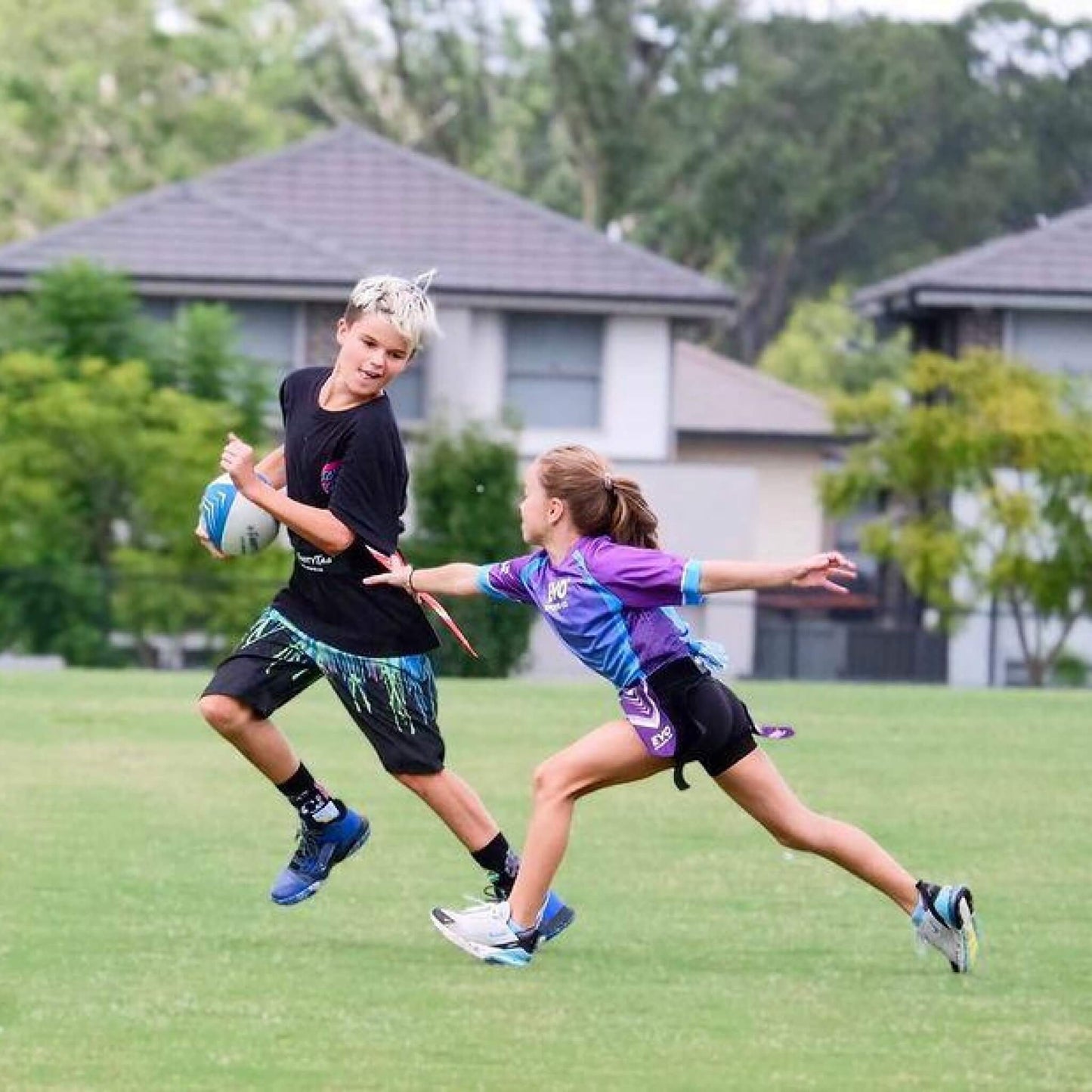 Rugby Tag Kit - Blue/Pink - 20 Player