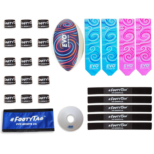 Beach Rugby Tag Kit - Beach Blue/Pink - 20 Player