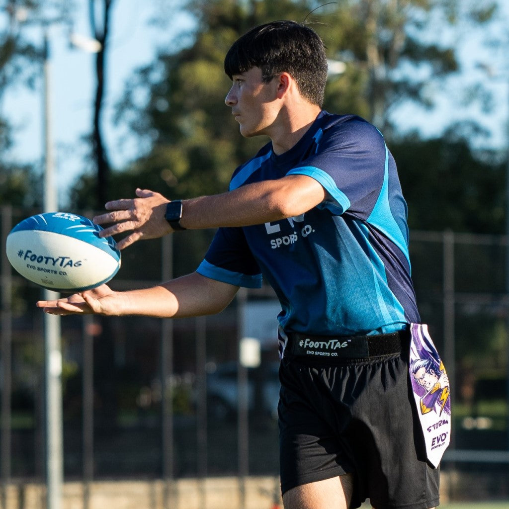 Tag Rugby Shoes Rugby Tags - Storm - Home & Away Set – rugbytag.com.au